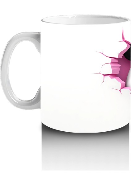 Kalpli Çatlakta Bakan Sevimli Panda – Baskılı Kahve Kupası fiyatları