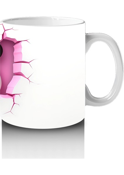 Kalpli Çatlakta Bakan Sevimli Panda – Baskılı Kahve Kupası fırsatları