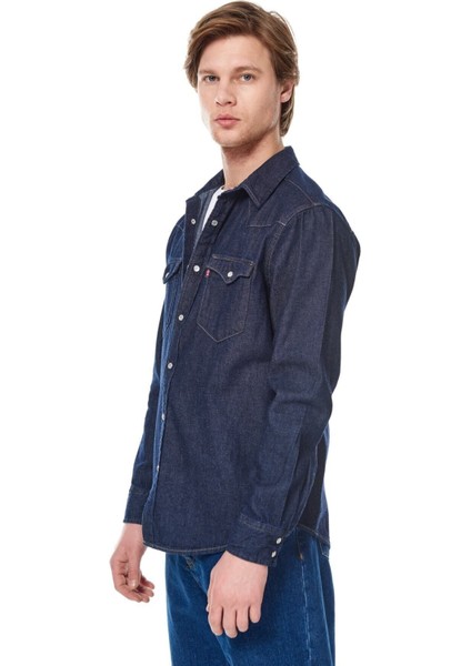 Classic Western Standard Red Cast Rinse Mavi Erkek Gömlek fiyatları