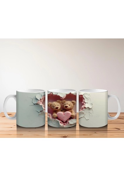 Kalp Çatlağından Bakan Çift Ayıcık – Baskılı Kahve Kupası indirimleri