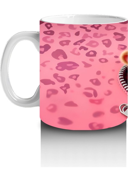 Kalpli Kutuyla Poz Veren Şapkalı Sevimli Buzağı – Baskılı Kahve Kupası fiyatları