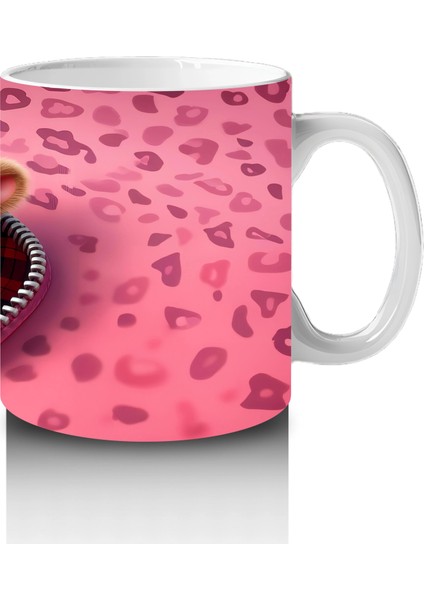 Kalpli Kutuyla Poz Veren Şapkalı Sevimli Buzağı – Baskılı Kahve Kupası fırsatları