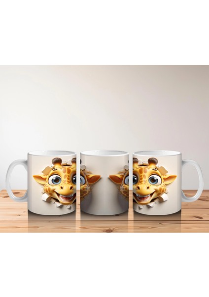 Ikiz Zürafa Karakterleri Deseni – Baskılı Kahve Kupası indirimleri