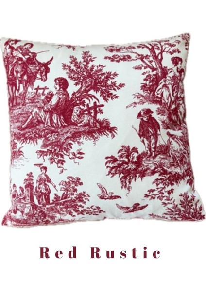 Red Rustik Kırlent Kılıfı