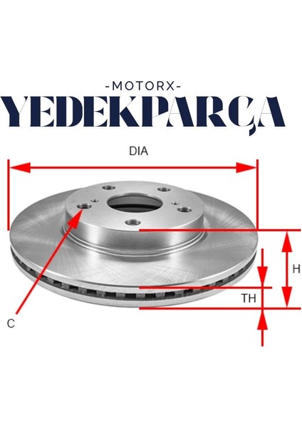 Fren Diski Ön 2 Adet Hyundaı İX20 (10-). I30 (07-11) Kıa Cee'd (07-) Takım Fiyatıdır
