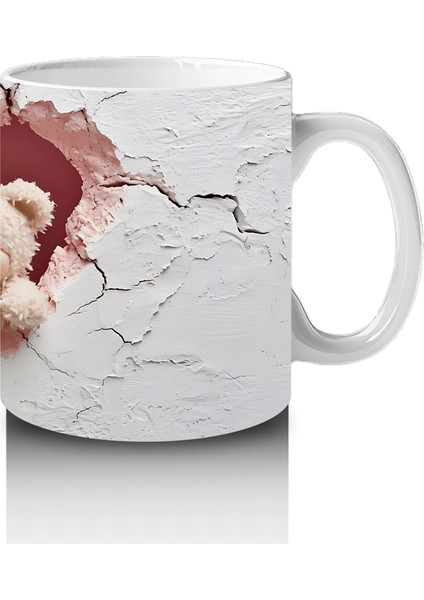 Kalpli Çatlakta Oturan Sevimli Ayıcıklar – Baskılı Kahve Kupası fırsatları