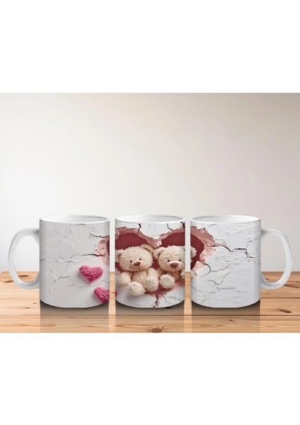 Kalpli Çatlakta Oturan Sevimli Ayıcıklar – Baskılı Kahve Kupası indirimleri