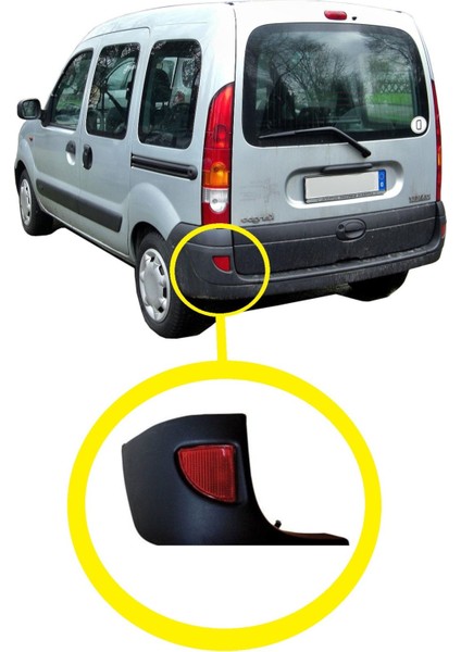 2004-2008 Renault Kangoo Tampon Uyumlu Köşe Bandı Reflektörü Ile Birlikte Sol Taraf Şoför Tarafı