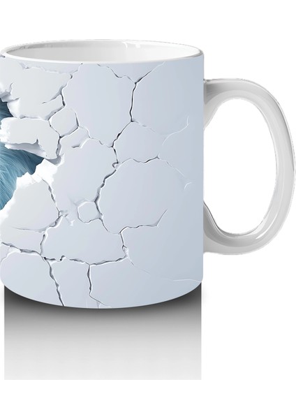 Çatlak Duvardan Bakan Vampir Yüz – Baskılı Kahve Kupası fırsatları