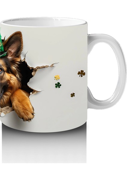 Şans Getiren Şapkalı Corgi Köpek - Baskılı Kahve Kupası fırsatları