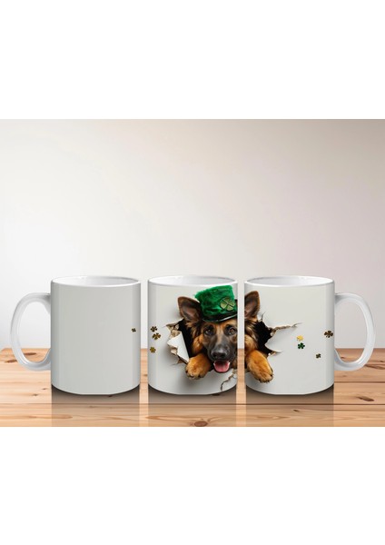 Şans Getiren Şapkalı Corgi Köpek - Baskılı Kahve Kupası indirimleri