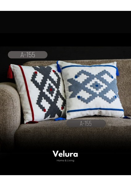 Dekoratif Kırlent & Pinterest Kırlent & Keten Kumaş - Nakış Işleme & A155