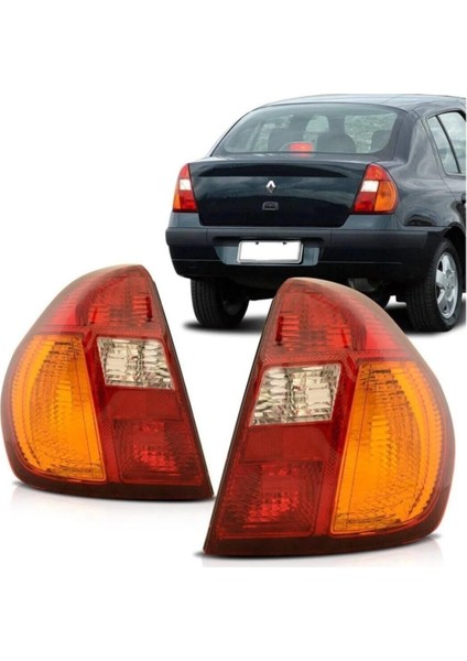 Renault Clio Sağ + Sol Arka Stop Lambası Takımı 1998--2002 Uyumlu