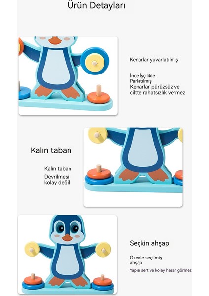 Ahşap Aydınlanma Interaktif Penguen Dengesi Denge Oyuncak (Yurt Dışından) modelleri