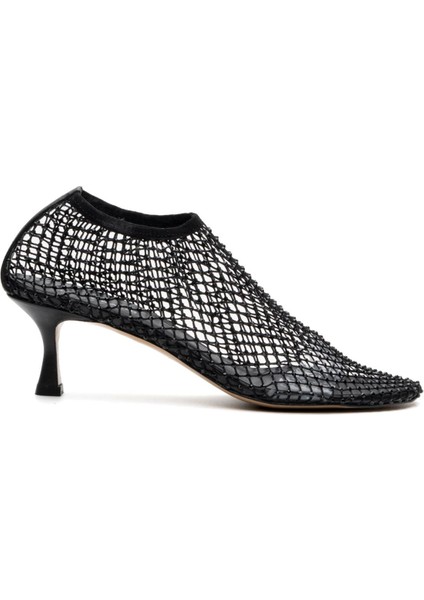 Woven Siyah Tekstil Kadın Stiletto & Abiye