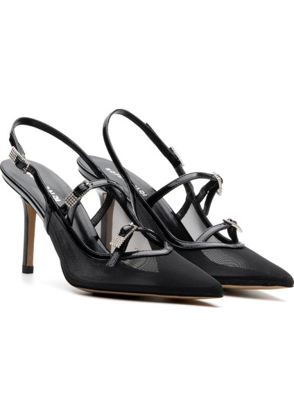 Lenta Siyah Tekstil Kadın Stiletto & Abiye modelleri