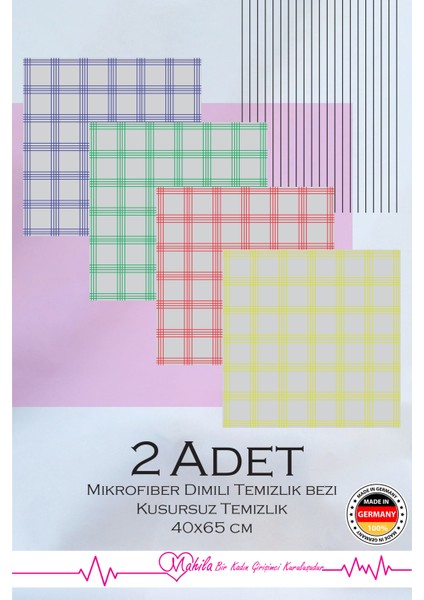2 Adet 45X60CM Nano Dimili Mikrofiber Temizlik Bezi, Deterjansız Kullanıma Uygun Temizlik Bezi
