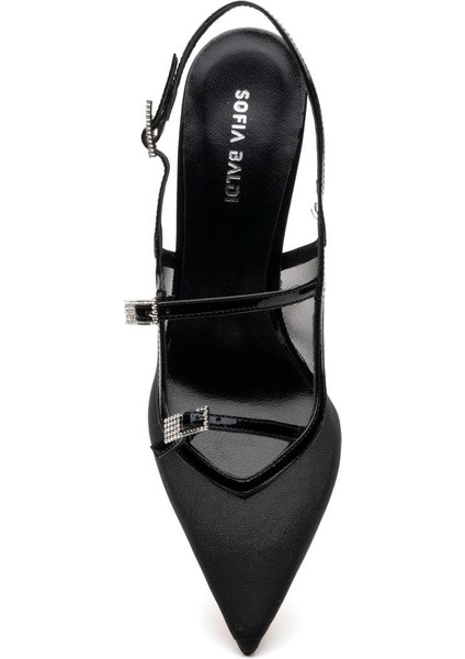 Lenta Siyah Tekstil Kadın Stiletto & Abiye