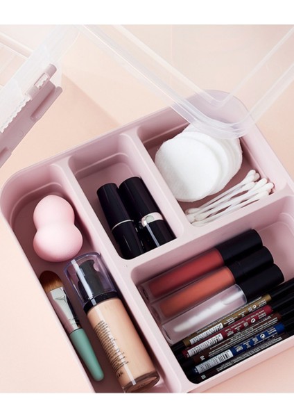 Pembe Çok Amaçlı Kapaklı Takı ve Hobi Organizeri, Eşyalarınızı Düzenleyin fırsatları