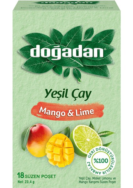 Mango & Lime Yeşil Poşet Çay x 6 Paket