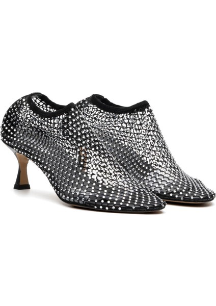 Woven Siyah/gümüş Tekstil Kadın Stiletto & Abiye modelleri
