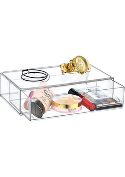 Şeffaf Küçük Çekmeceli Takı ve Makyaj Düzenleyici Organizer ELS522 modelleri