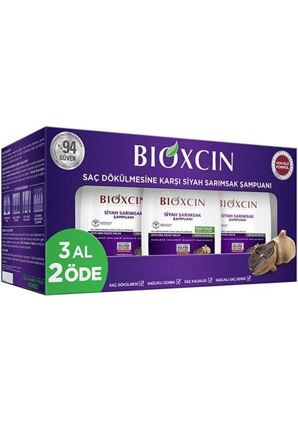 Siyah Sarımsak Şampuanı 300ML 3 Al 2 Öde