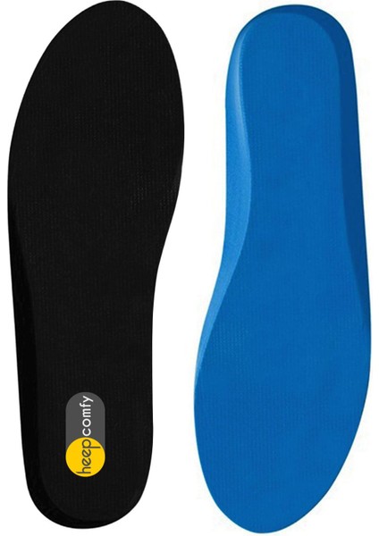 Siyah Mavi Renk Hafızalı Sünger Destekli Ayakkabı Tabanlığı