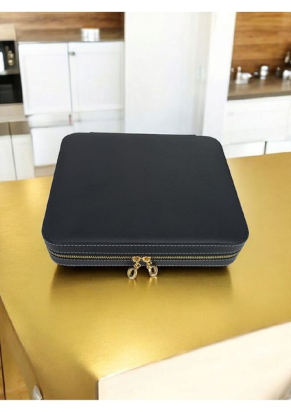 Büyük Boy Takı Düzenleyici Ahşap Saklama Kutusu Siyah 27×24 fiyatları