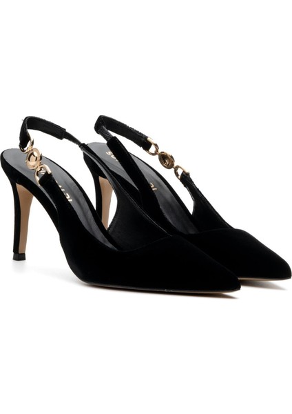 Klaun Siyah Tekstil Kadın Stiletto & Abiye modelleri