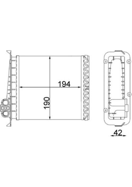 Mahle-Knecht-Behr AH106000S Kalorıfer Radyatoru Volvo 850 91-96 C70 98-05 S70 97-00 V70 97-00