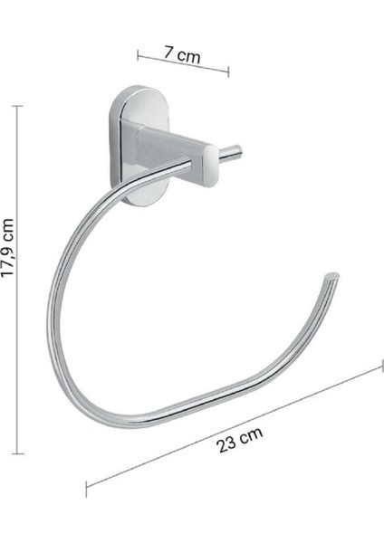 Febo Havluluk, Yarı Açık, 23CM - Krom modelleri