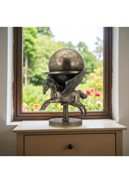 Wıse Veronese Serisi-ATLAR- Dünyayı Taşıyan Uçan At 16,5 x 14,5 x 20,5 cm– Dekoratif Obje