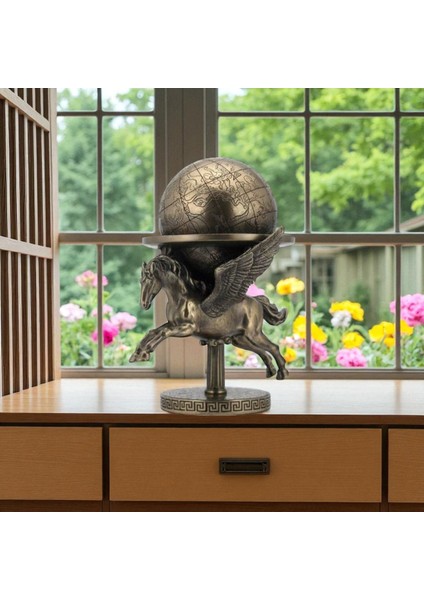 Wıse Veronese Serisi-ATLAR- Dünyayı Taşıyan Uçan At 16,5 x 14,5 x 20,5 cm– Dekoratif Obje modelleri