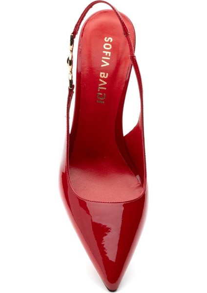 Klaun Kırmızı Rugan Kadın Stiletto & Abiye fırsatları