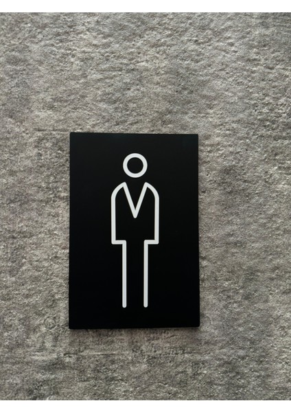 Mat Siyah Pleksi Erkek Wc Yönlendirme Levhası fiyatları