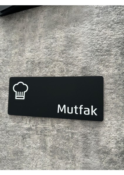 Mat Siyah Pleksi Mutfak Yönlendirme Levhası fiyatları
