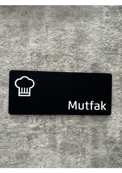 Mat Siyah Pleksi Mutfak Yönlendirme Levhası modelleri
