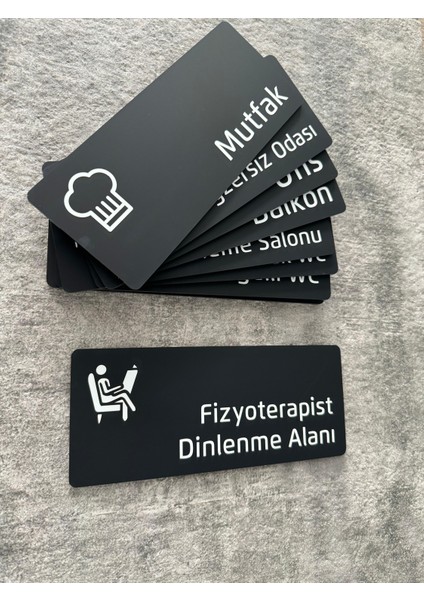 Mat Siyah Pleksi Mutfak Yönlendirme Levhası fırsatları