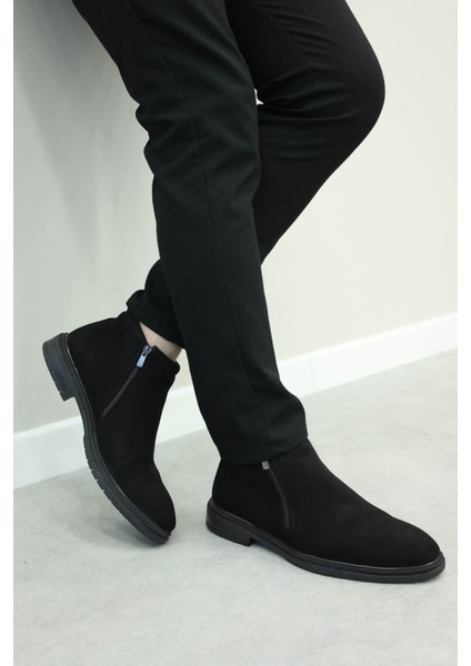 Hakiki Deri Kürklü Erkek Klasik Bot 711KMA4004