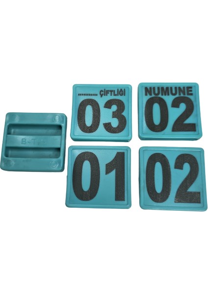 425 Adet Turkuaz Büyükbaş ve Küçükbaş Kemer Numaratörü