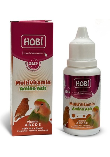 Kuşlar Için Multivitamin ve Aminoasit Takviyesi 30 ml