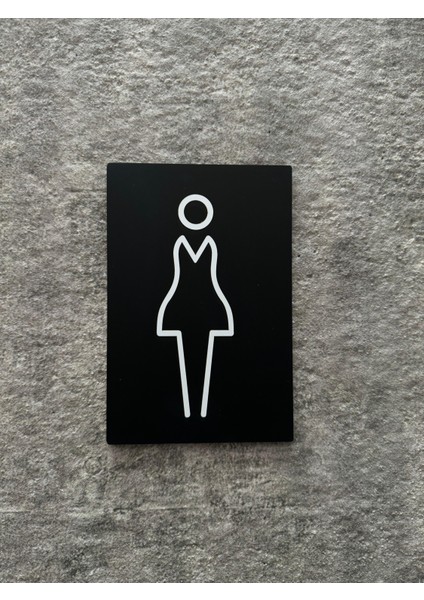 Mat Siyah Pleksi Kadın Wc Yönlendirme Levhası fiyatları