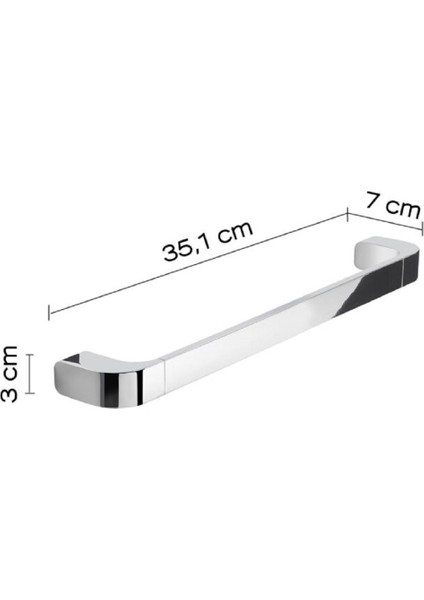 Outline Uzun Havluluk/tutamak, 35.1cm - Krom fırsatları