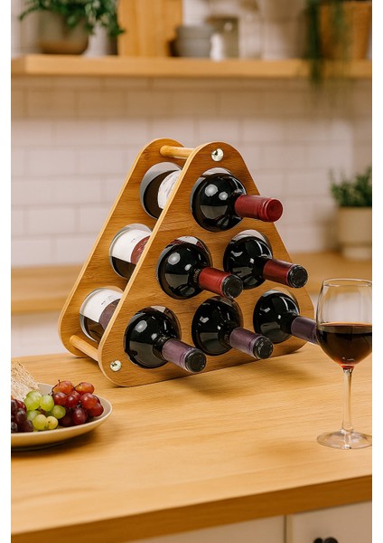 Ahşap Şaraplık -Ahşap Şişe Standı -Ahşap Şarap Organizeri