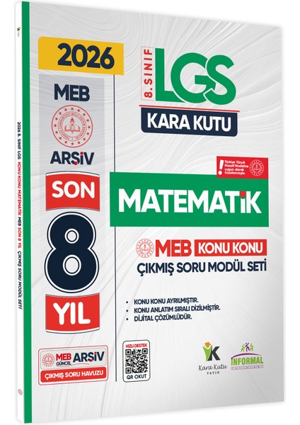 2026 Lgs 8.sınıf Matematik Karakutu Meb Çıkmış Soru Modülü Video/pdf Çözümlü Konu Konu Son 8 Yıl