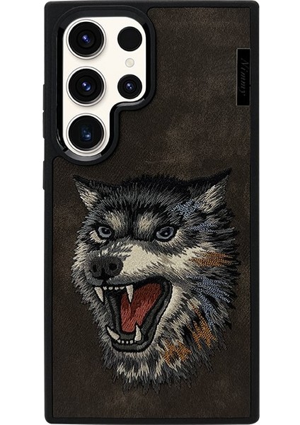 Samsung S24 Ultra Uyumlu 3D Göz Kurt Detaylı Nakış Işlemeli Kabartmalı Raptor Kılıf