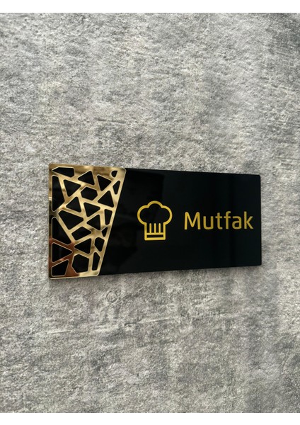 Black Gold Pattern Seri Mutfak Kapı Isimliği fiyatları