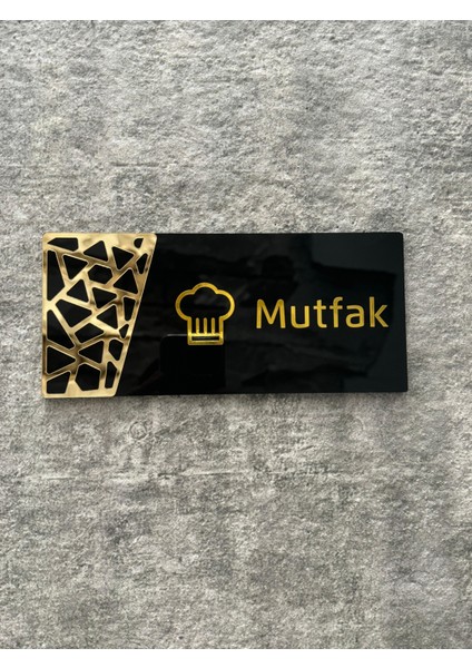 Black Gold Pattern Seri Mutfak Kapı Isimliği modelleri