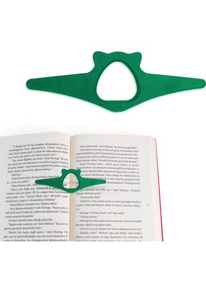 Kitap Okuma Yüzüğü Kedi Modelli – Yeşil